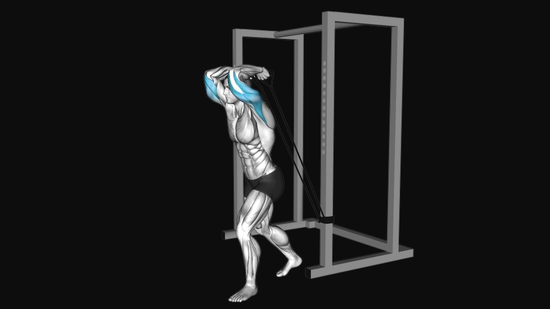 Band Overhead Triceps Extension
