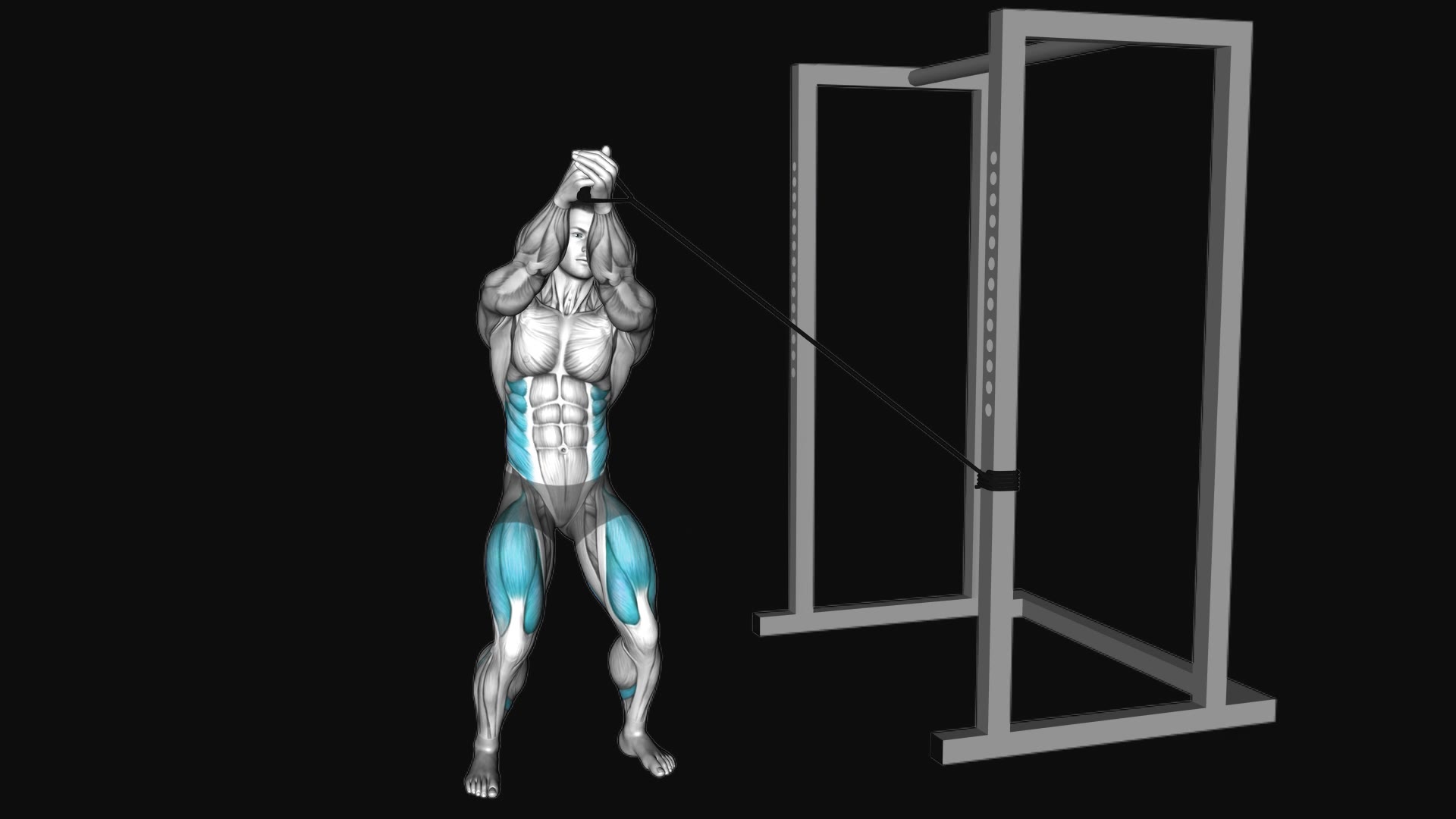 Band Squat Twist