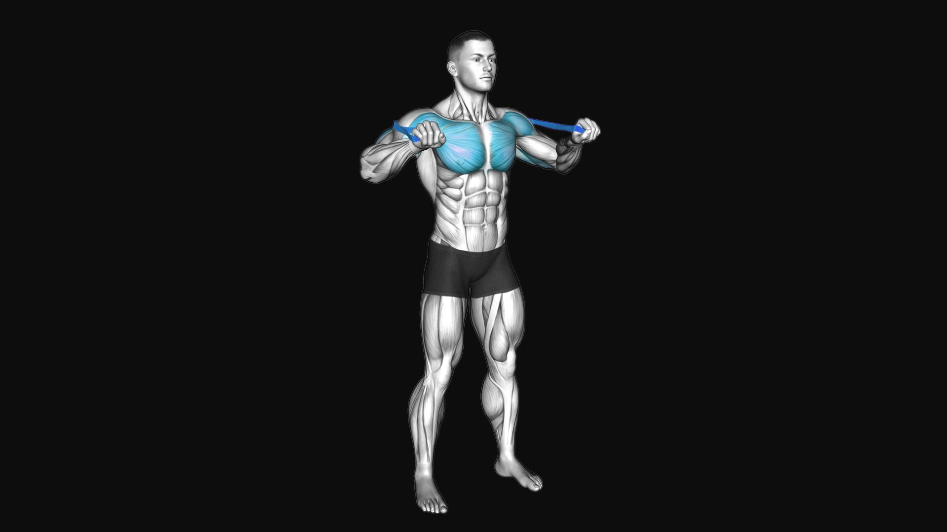 Resistance Band Standing Chest Press
