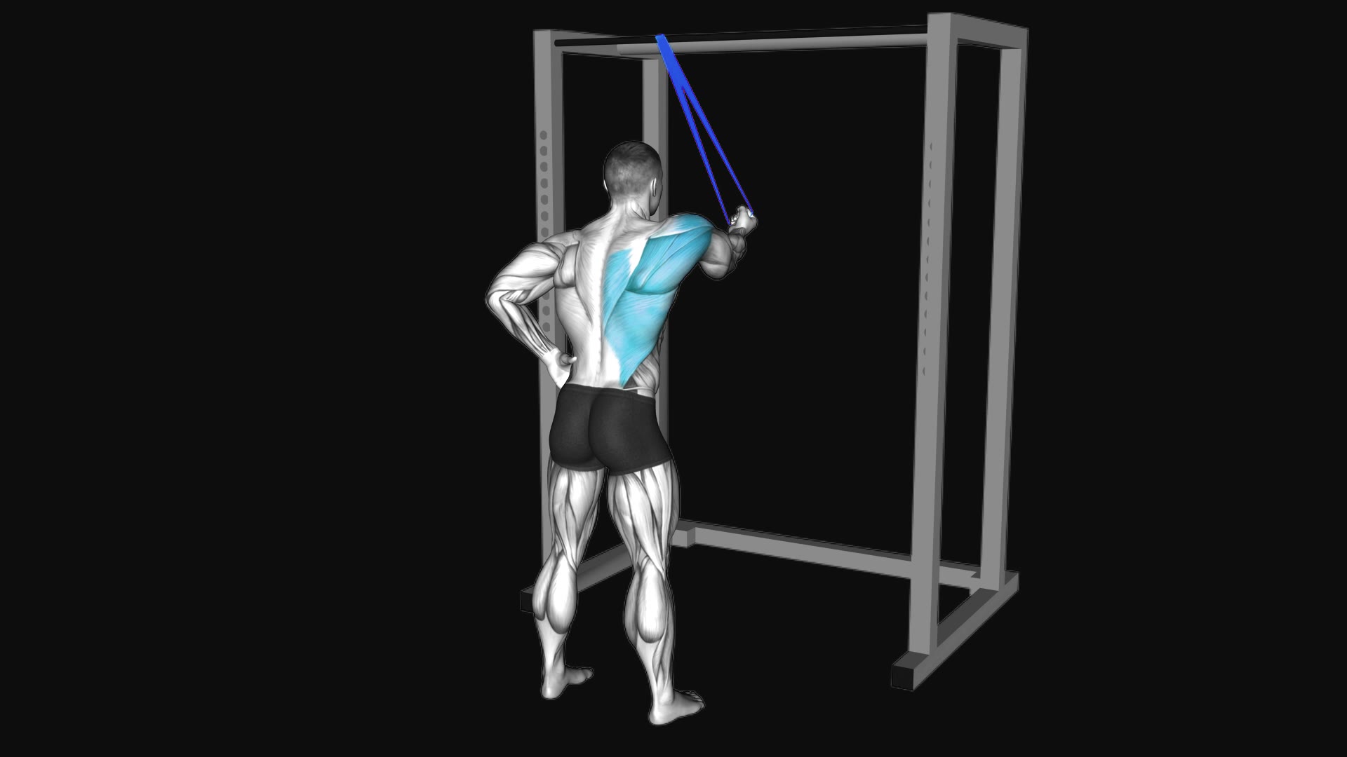 Resistance Band Cross Body Single Straight Arm Pulldown