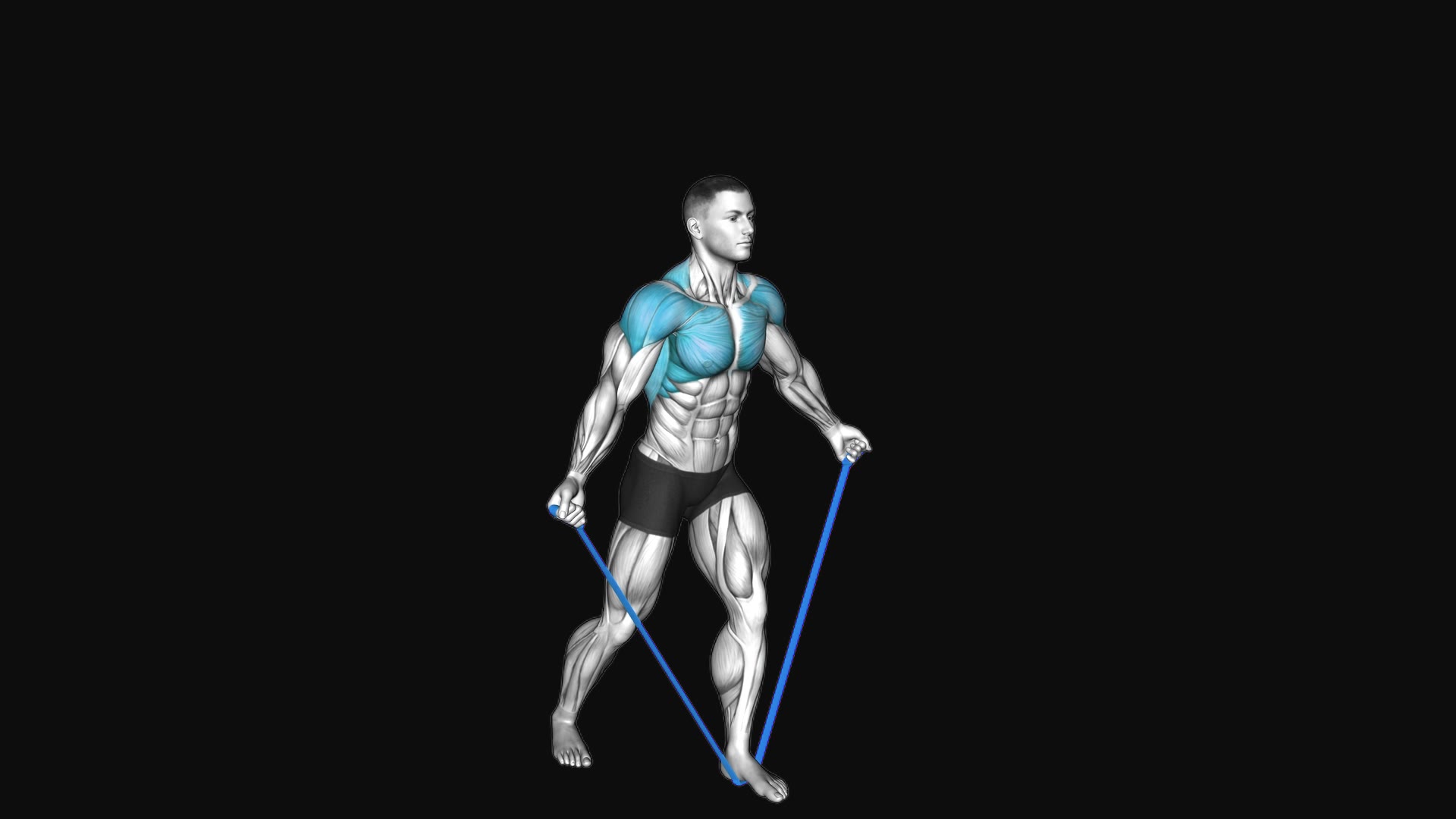 Resistance Band Standing Around the World