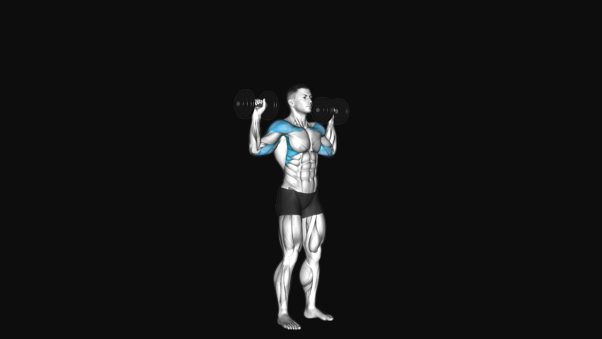 Dumbbell Standing Overhead Press