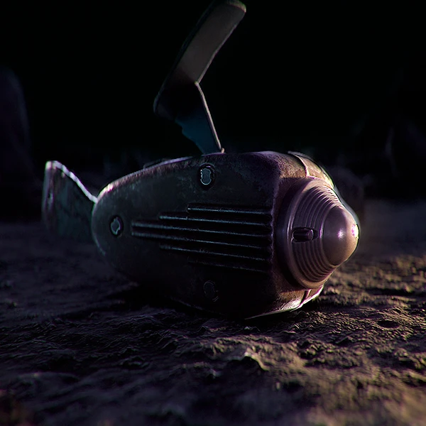 3D модель, гейм-реди, динамо-фонарь «Philips Knijpkat 1941»
