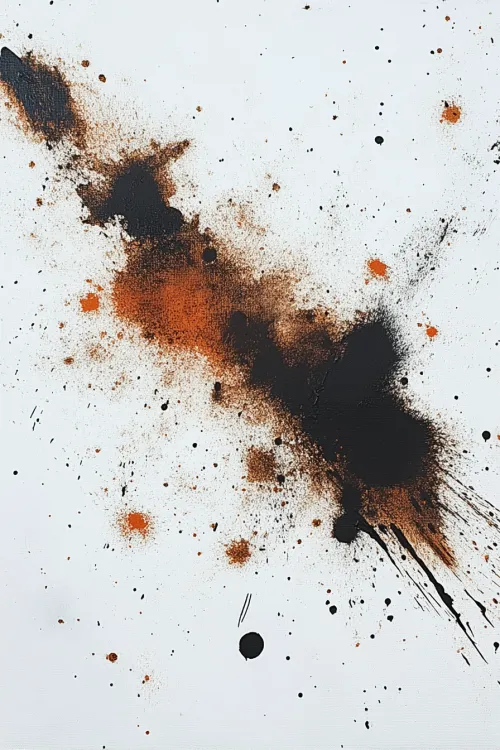Obra abstracta con colores brillantes que crean dinamismo y textura