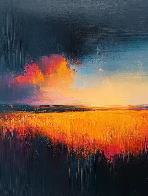 Vista del atardecer con reflejos de tonos naranjas y azules en el cielo