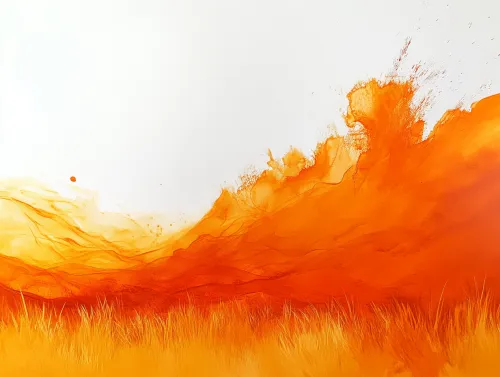 Imagen abstracta con brillantes tonos cálidos de color naranja