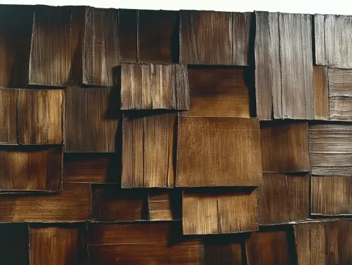 Textura abstracta compuesta de paneles cuadrados de color marrón