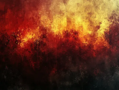 A vibrant and textured abstract representation of flames and heat