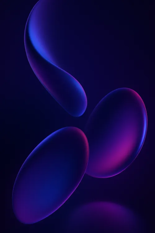 Image with abstract shapes and gradient colors on a dark background