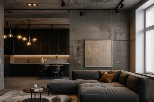 Modern apartment with minimalist design and neutral colors
