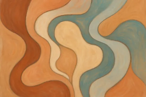 Smooth Lines and Wavy Forms in Pastel Colors