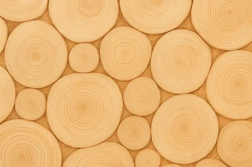 Suave textura de madera con patrones circulares de anillos de diferentes tamaños