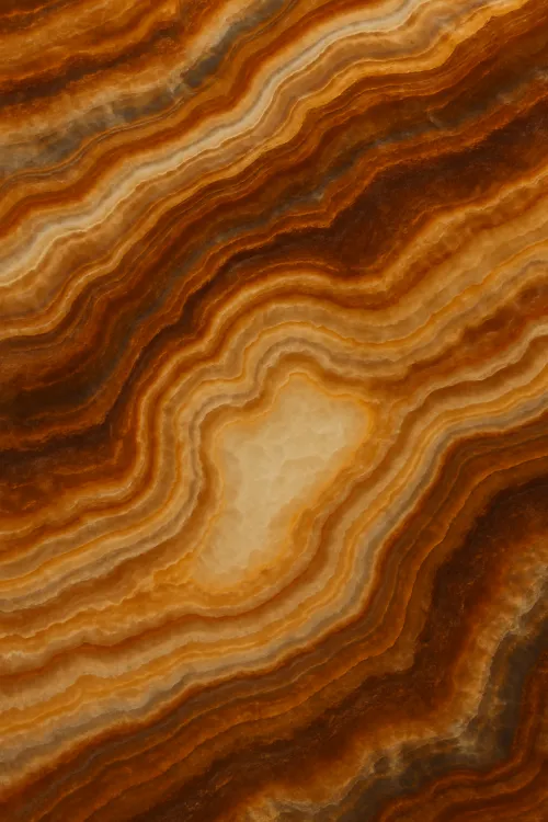 Complex Wavy Patterns of Brown Onyx in Various Shades