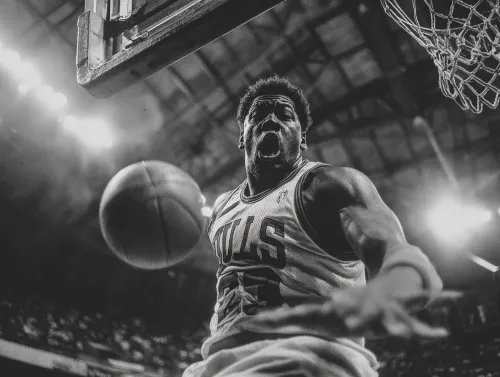 Un jugador del equipo Boston Celtics en el momento de lanzar la pelota a la canasta.