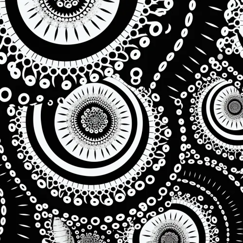 Complex Abstract Pattern with Circular and Spiral Elements