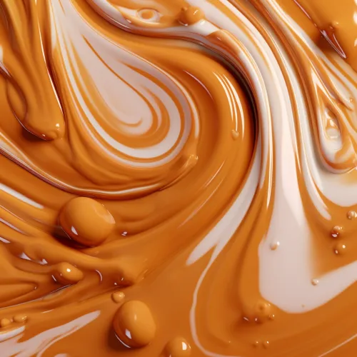 Mezcla texturizada de crema y masa de chocolate, líneas suaves y gotas