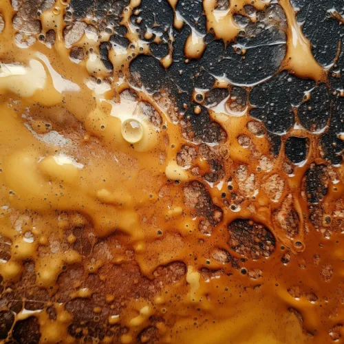 Imagen de textura con burbujas y manchas de colores sobre un fondo