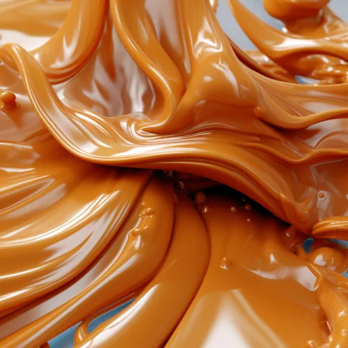 Líquido naranja que crea una textura dinámica y brillo