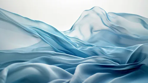 Image of a smooth fabric creating waves and folds