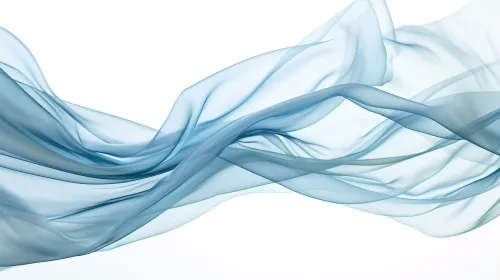 Image of transparent fabrics flowing in the air against a light background
