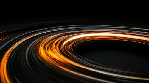 Dynamic spiral with smooth light effects on a black background