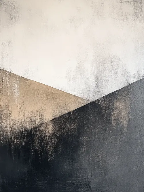 Abstract canvas with geometric shapes and smooth colors