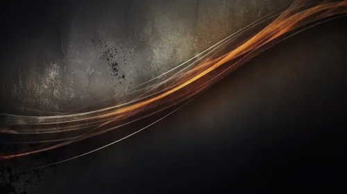 Fondo abstracto oscuro con suaves líneas en degradé de color naranja y gris