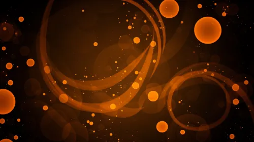 Dark Abstract Background with Orange Elements and Air Bubbles