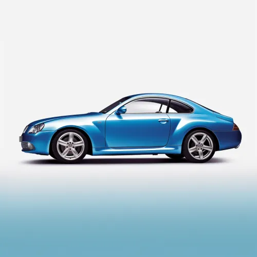 Sport Coupe with Smooth Lines and Modern Design, Painted in Blue