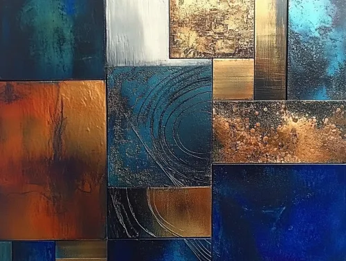 Abstract Composition with Rich Texture and Deep Colors
