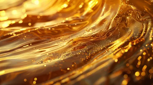 Textura de un material dorado con reflejos y destellos