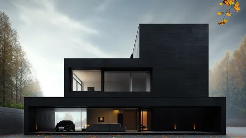 The aesthetics of modern architectural design with elements of minimalism