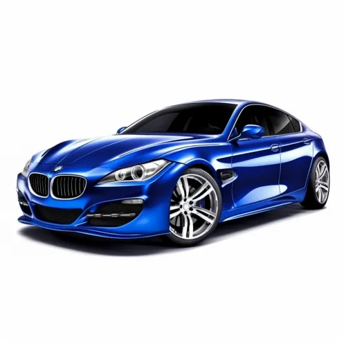 Elegant Blue BMW with a Sparkling Body and Stylish Rims