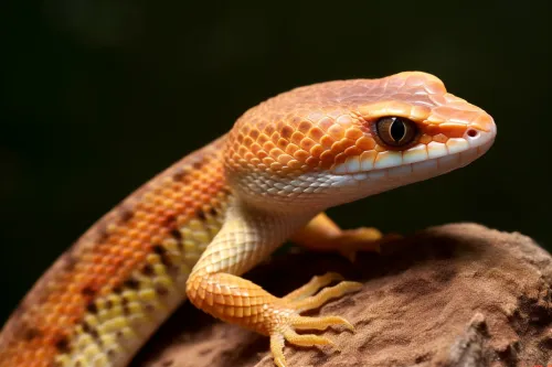 Primer plano de un lagarto con escamas brillantes de fondo