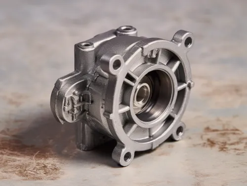 Detailed image of a metal automotive engine part