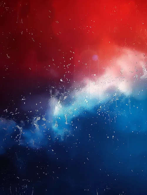 Beautiful abstract background, a combination of red and blue colors with droplet effects