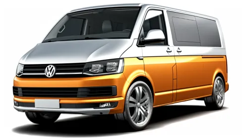 Фургон Volkswagen с двухцветной окраской для поездок и мероприятий