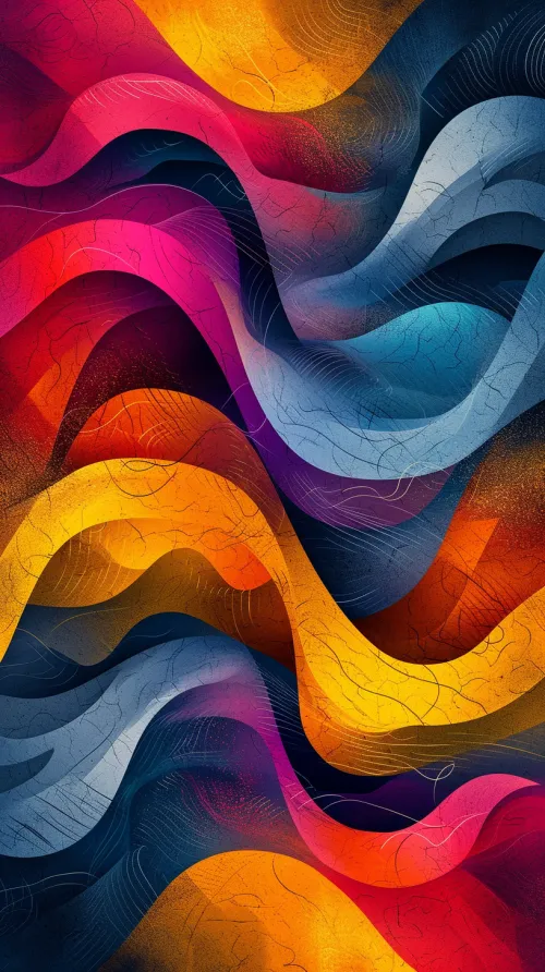 Creación de impresionantes olas con tonos vibrantes en el diseño