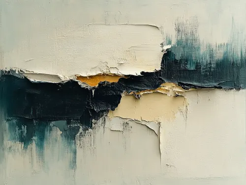 Abstract painting with texture and color palette