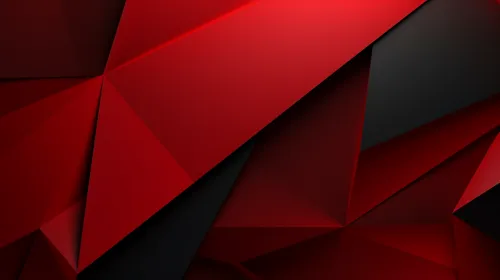 Geometric abstract background consisting of red and black triangles