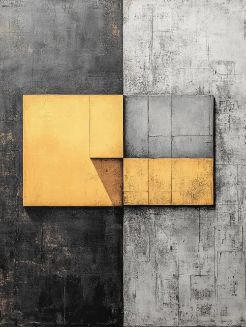 Modern abstract art with combined textures and colors