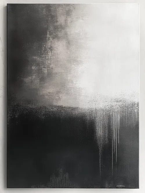 Abstraction with gradients of black and white colors, textured surface