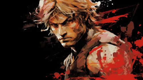 Stylization of a character's image with dynamic colors and effects