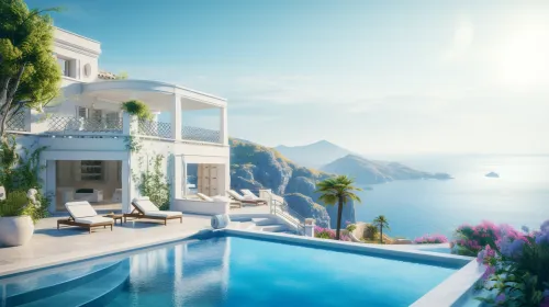 Elegant Villa by the Pool with Panoramic Ocean View
