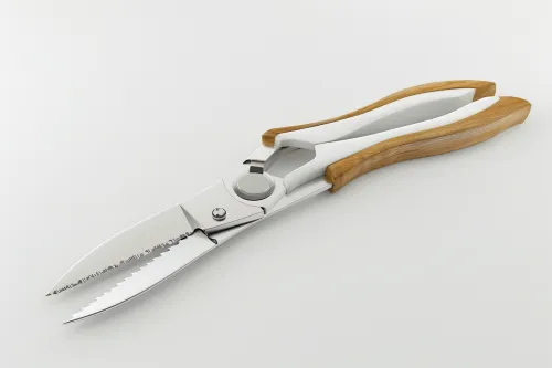 Aesthetic Scissors with Rough Steel and Natural Wood