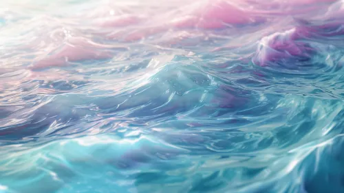 Olas de agua con delicados colores y textura superficial
