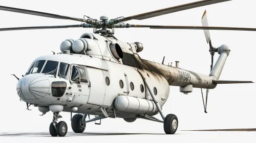 Ми-8 вертолет с заметными деталями и элементами конструкции