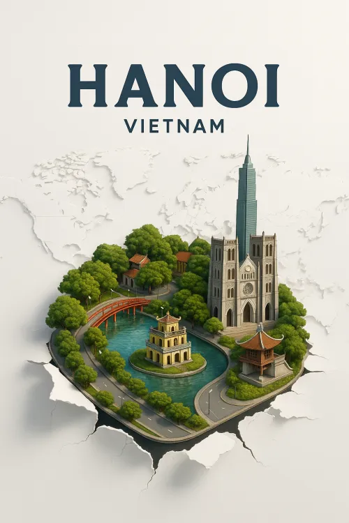 Architectural and natural attractions of Hanoi, Vietnam