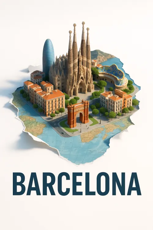 3D Visualization of Key Attractions in Barcelona