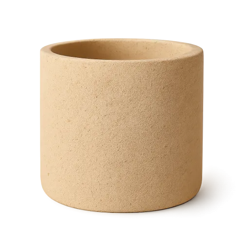 Contemporary ceramic flower pot with a matte texture
